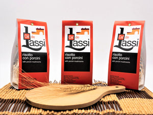 Lassi risotto with porcini mushrooms