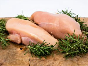 Chicken breast cut into slices