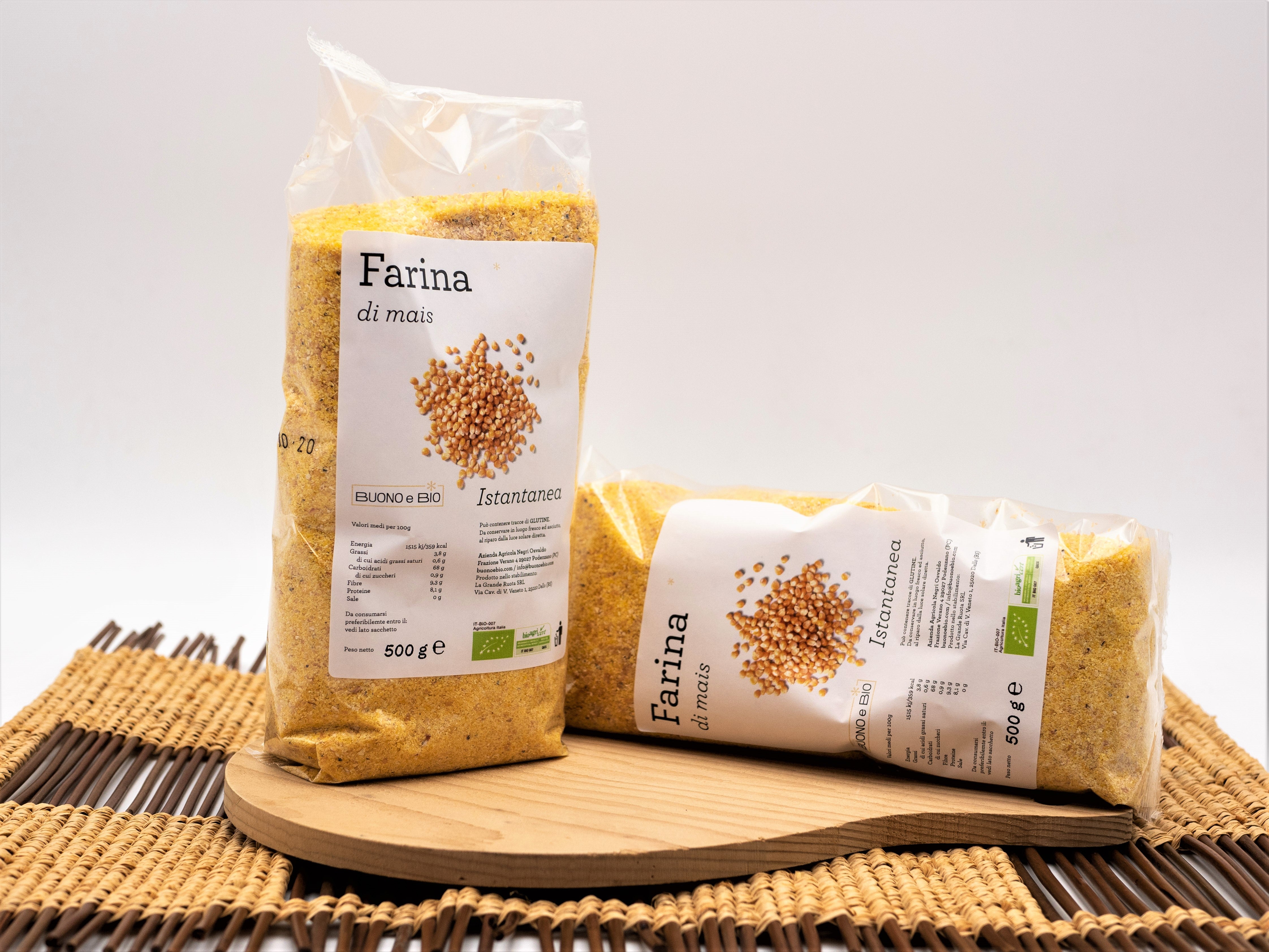 Organic corn flour for instant polenta